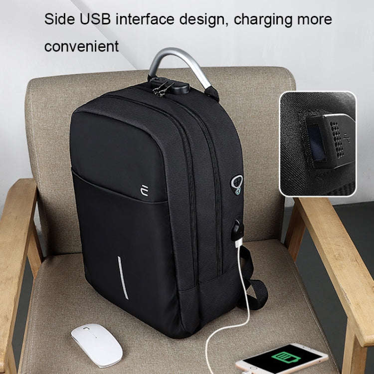 SJ16 Laptop Anti-Theft Backpack, Size: 13 inch-15.6 inch(Mysterious Black)