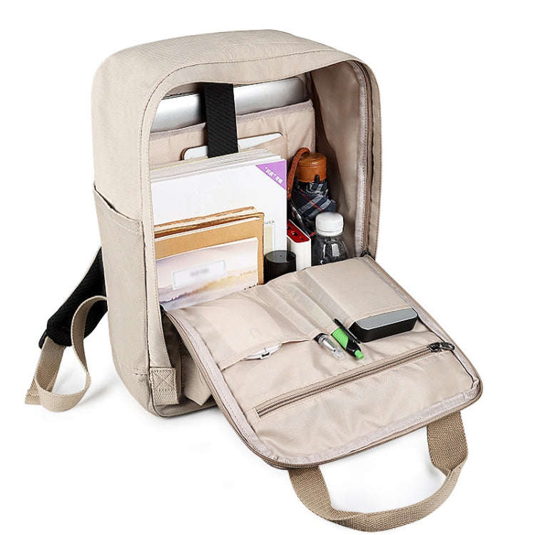 SJ05 Multifunctional Waterproof Laptop Bag, Size: 13 inch-15.6 inch(Khaki)