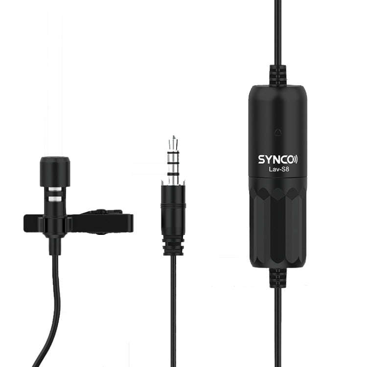 SYNCO S8 Lavalier Live Wired Microphone, Spec: Black + Type-C