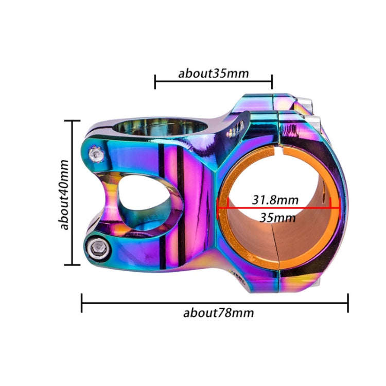 ZTTO Mountain Bike CNC Colorful Hollow Aluminum Alloy Short Riser(35mm)