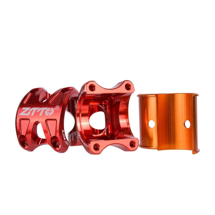 ZTTO Bicycle Handlebar Hollow 0 Degree Short Riser(Red)