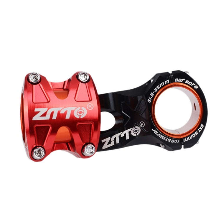 ZTTO Bicycle Handlebar Hollow 0 Degree Short Riser(Red)