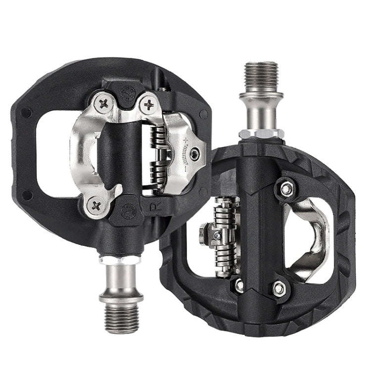 WEST BIKING Mountain Bike Aluminum Alloy Bearing Single-sided Self-locking Pedal(Black)