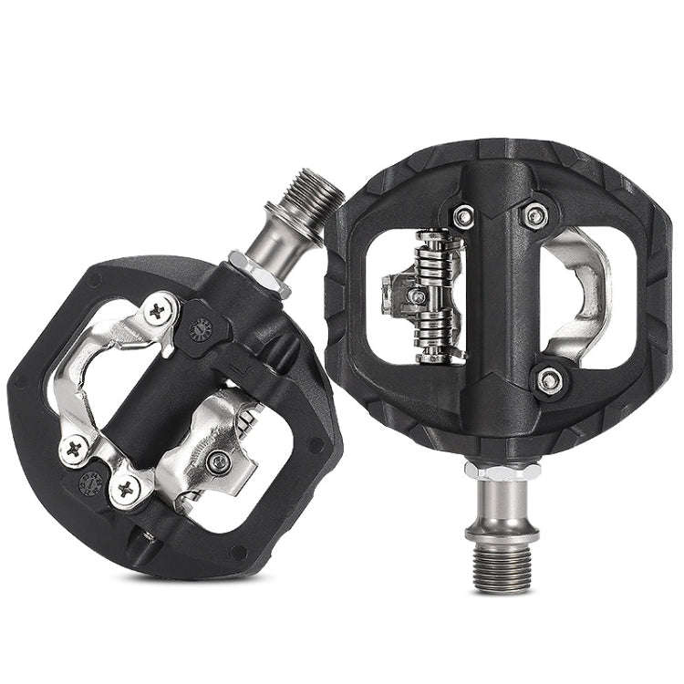 WEST BIKING Mountain Bike Aluminum Alloy Bearing Single-sided Self-locking Pedal(Black)