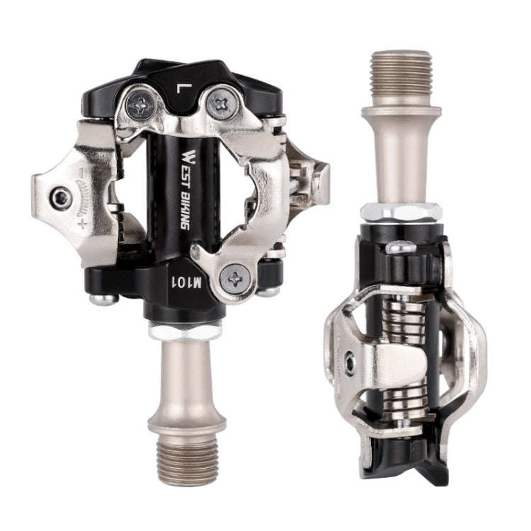 WEST BIKING Mountain Bike Self-locking Bearing Lock Pedal Riding Accessories(Black)