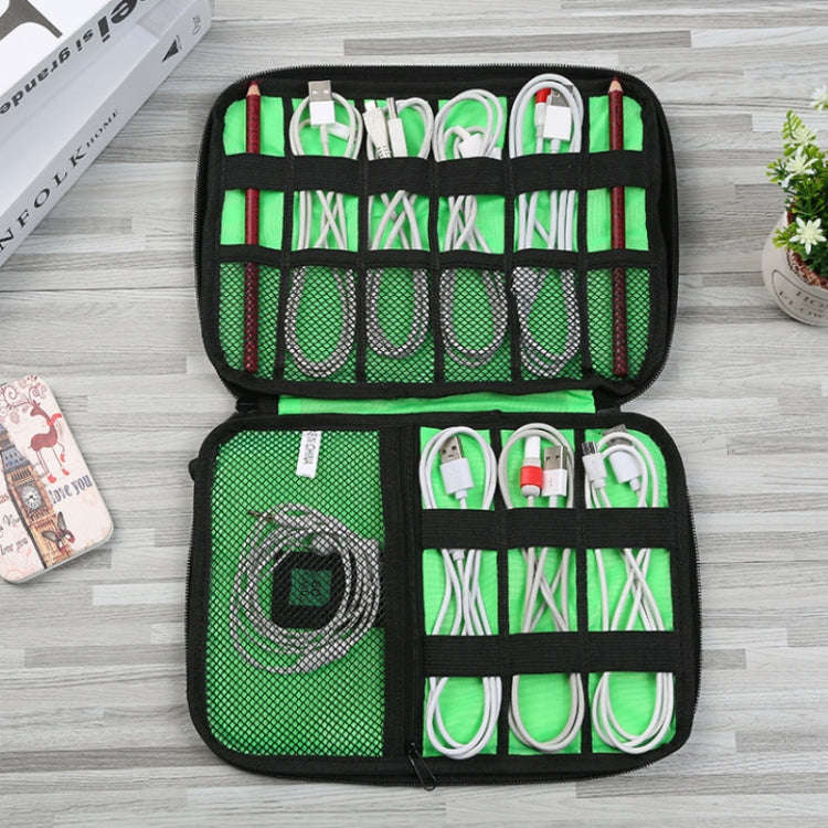 Multifunctional Portable Mobile Phone Digital Accessories U Disk Storage Bag, Color: Green