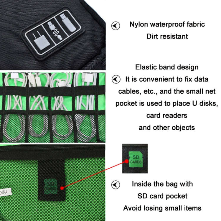 Multifunctional Portable Mobile Phone Digital Accessories U Disk Storage Bag, Color: Navy