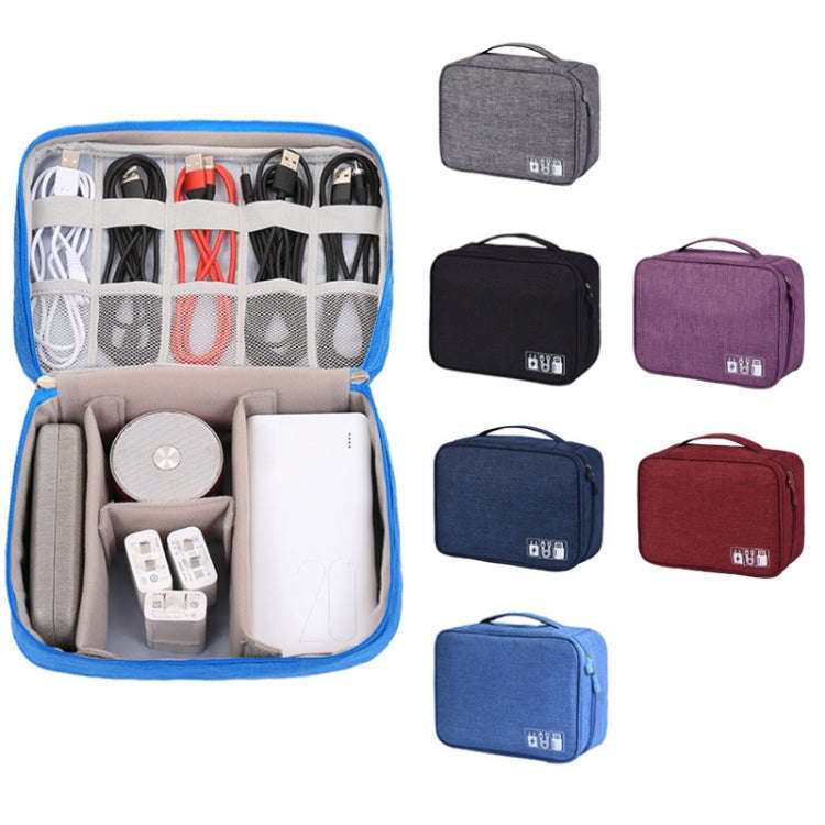 Multifunctional Cationic Digital U Disk Data Cable Storage Bag(Black)