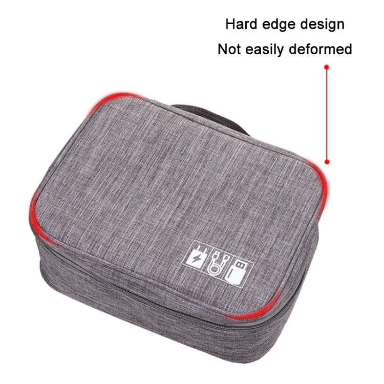 Multifunctional Cationic Digital U Disk Data Cable Storage Bag(Black)