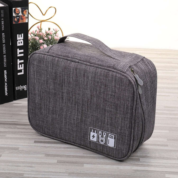 Multifunctional Cationic Digital U Disk Data Cable Storage Bag(Black)
