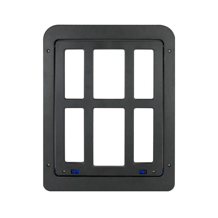 34cmx 44cm Pet Window Door Dog Cat Cave Anti-mosquito Pet Lattice Door(Black)