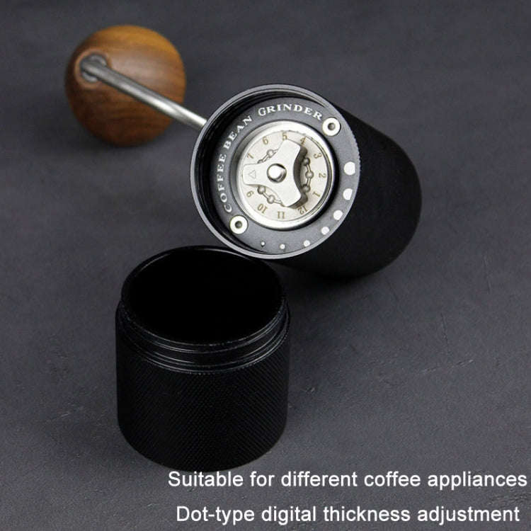 CNC Stainless Steel Hand Crank Coffee Bean Grinder, Specification: Hexagon Silver