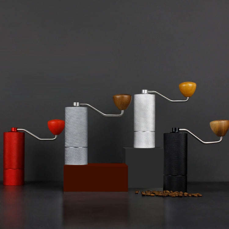 CNC Stainless Steel Hand Crank Coffee Bean Grinder, Specification: Hexagon Red