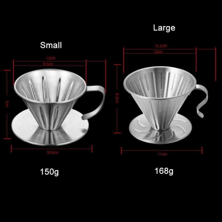 Double-layer Stainless Steel Pour-over Coffee Filter, Size: Small