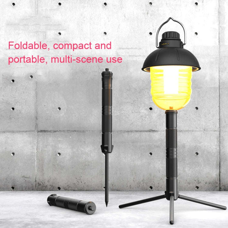 Foldable Portable Aluminum Alloy Tripod Light Stand Mobile Phone Live Tripod(Black)
