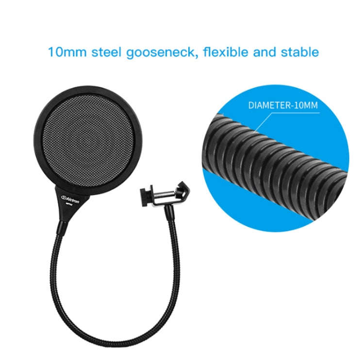 Alctron MPF02 Microphone Pop Filter for Studio Recording Anti-Noise With 450mm Steel Gooseneck