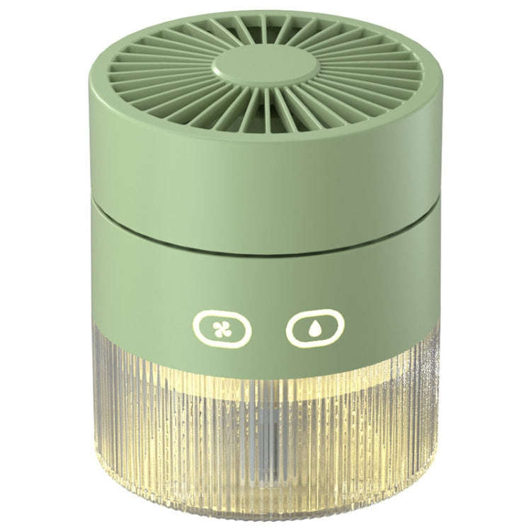 OM008 Desktop Foldable Spray Humidification Mini USB Water Cooling Fan(Mousse Green)