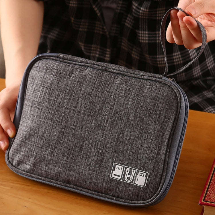 Power Hard Drive Digital Accessories Dustproof Storage Bag, Style: Data Cable Bag (Navy)