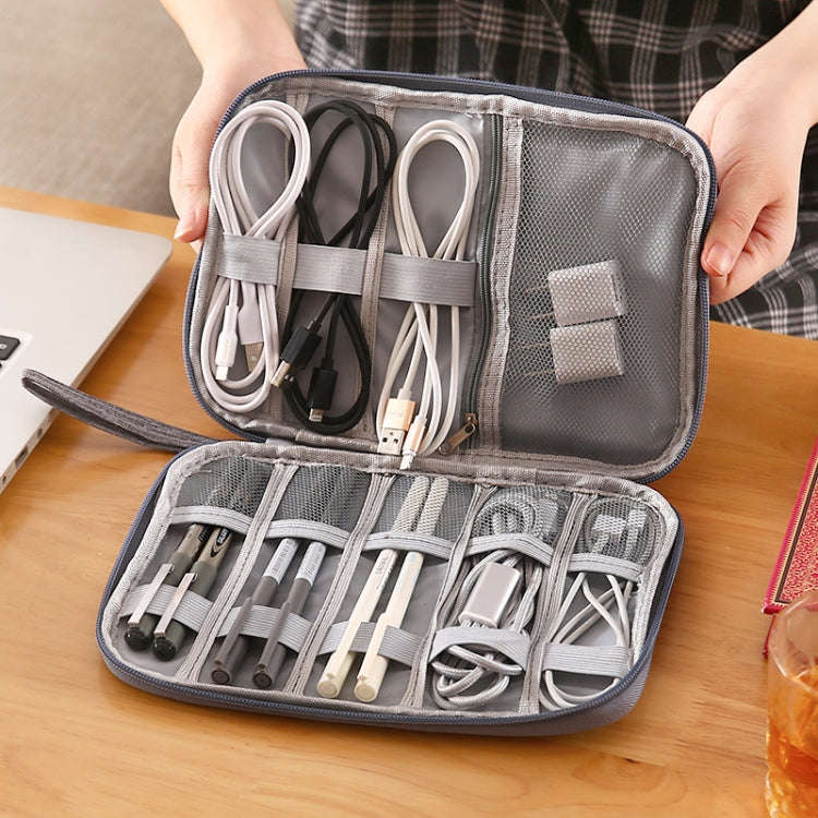 Power Hard Drive Digital Accessories Dustproof Storage Bag, Style: Data Cable Bag (Gray)