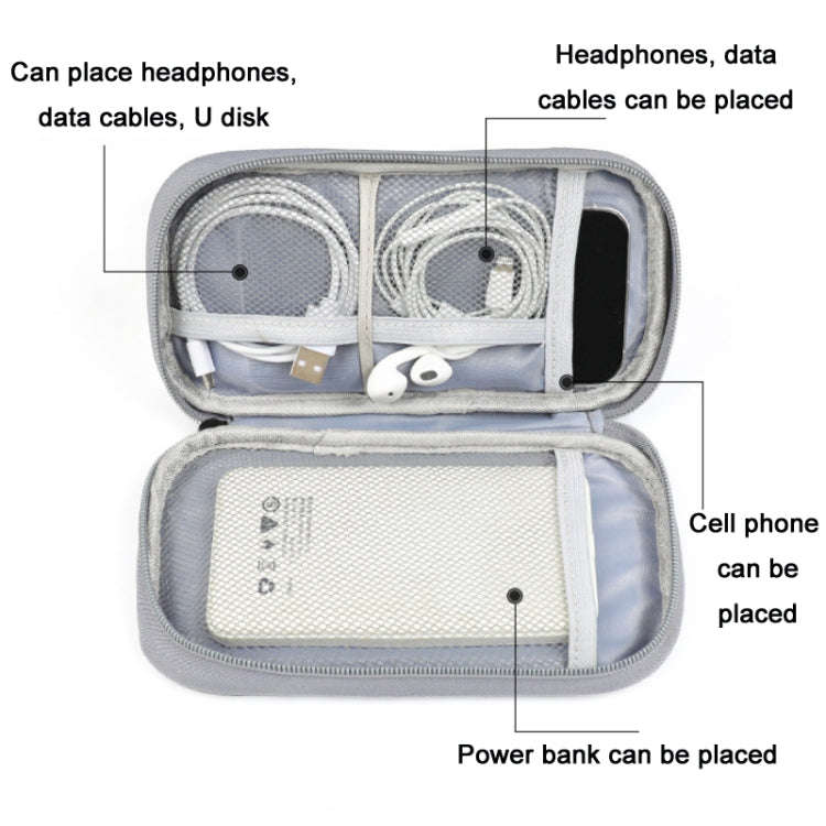 Power Hard Drive Digital Accessories Dustproof Storage Bag, Style: Power Bank Bag (Blue)