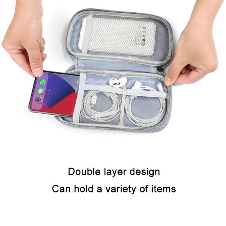 Power Hard Drive Digital Accessories Dustproof Storage Bag, Style: Power Bank Bag (Blue)