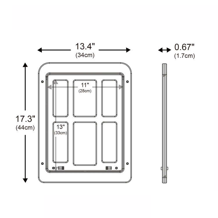34cmx 44cm  Pet Plaid Door For Screen Window Door Hole With Automatic Closure Lockable(White)