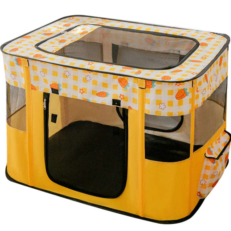 Rectangular Foldable Pet Fence Dog and Cat Litter Pet Delivery Room XL(Pink Strawberry)
