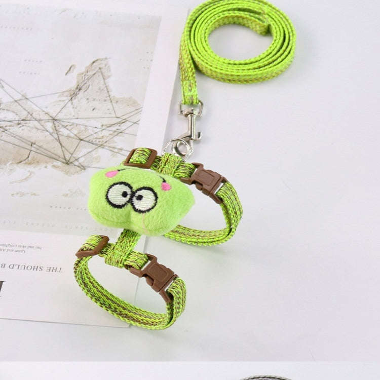 Comfortable Adjustable Anti-Escape Cat Leash, Size: S(Green)
