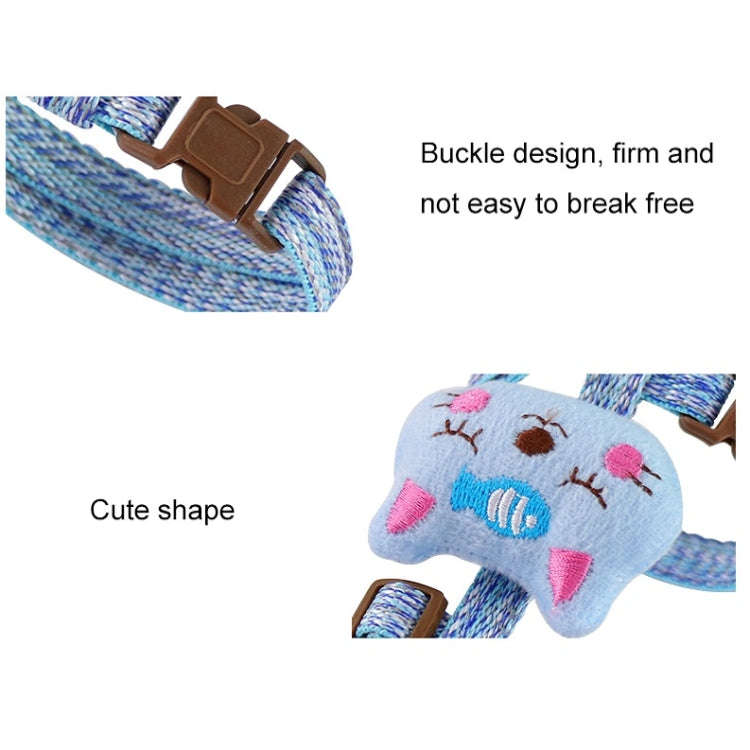 Comfortable Adjustable Anti-Escape Cat Leash, Size: L(Gray)