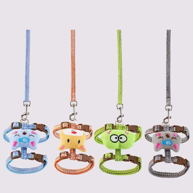 Comfortable Adjustable Anti-Escape Cat Leash, Size: S(Green)