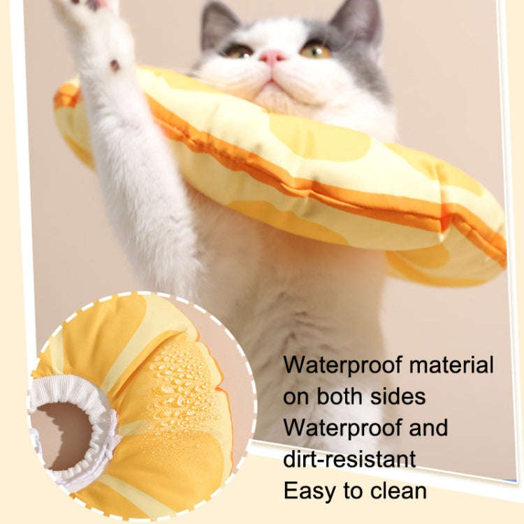 Cat Elizabeth Collar Kitten Anti-licking Collar Head Cover, Size: L(Peach)