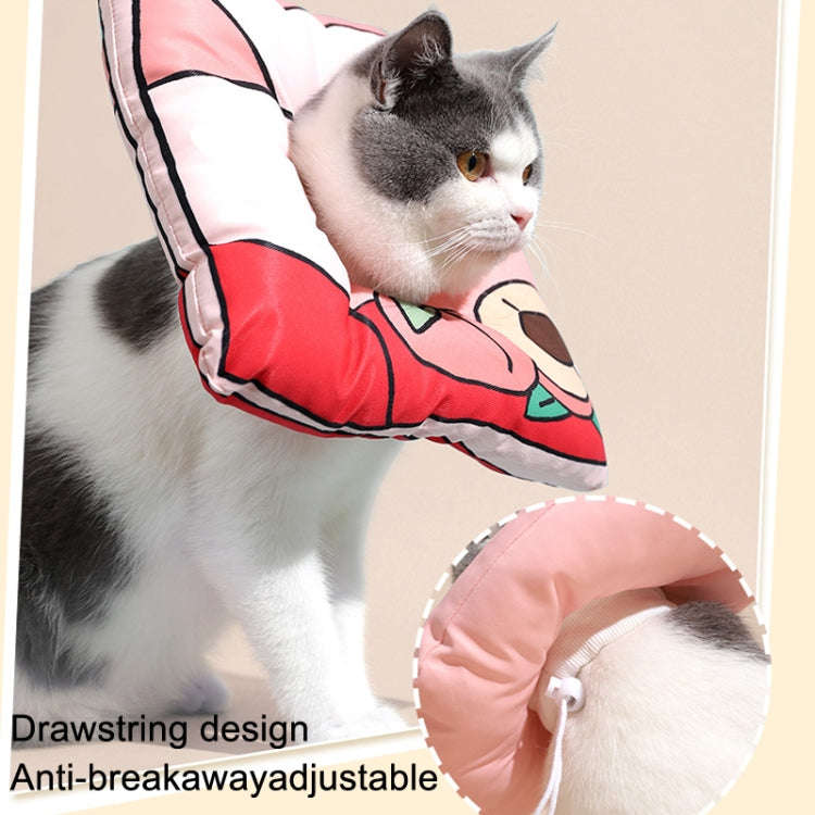 Cat Elizabeth Collar Kitten Anti-licking Collar Head Cover, Size: L(Peach)