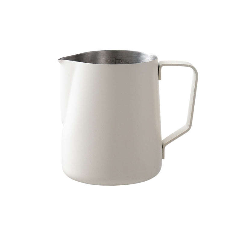 304 Stainless Steel Coffee Pot with Scale, Spec: 600ml (Beige Beak)