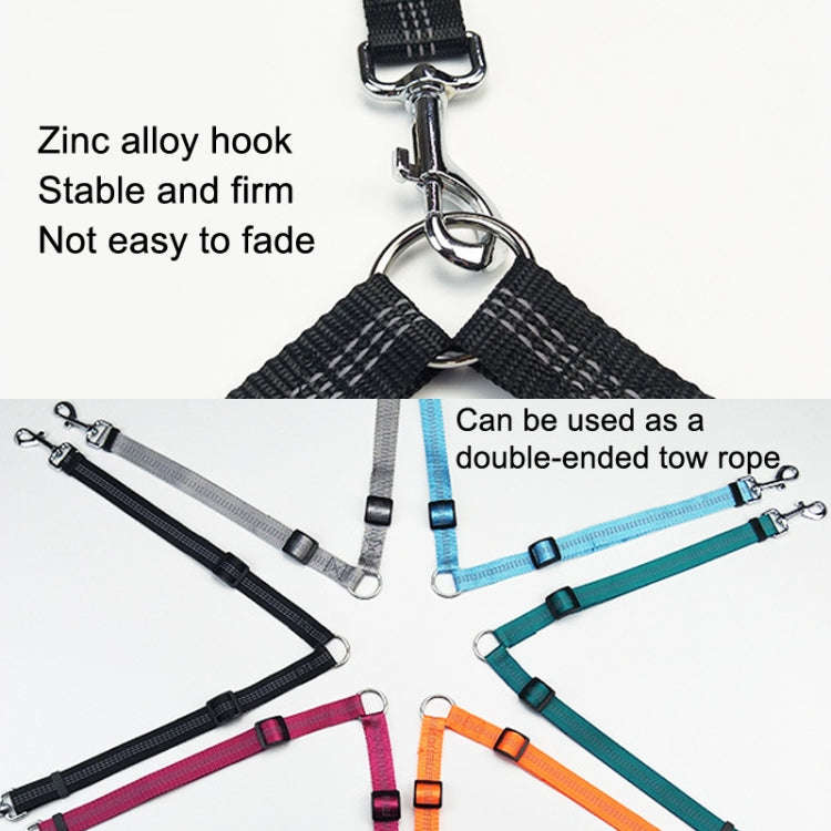 Pet Dual-purpose Car Reflective Seat Belt Dog Leash(Sky Blue)