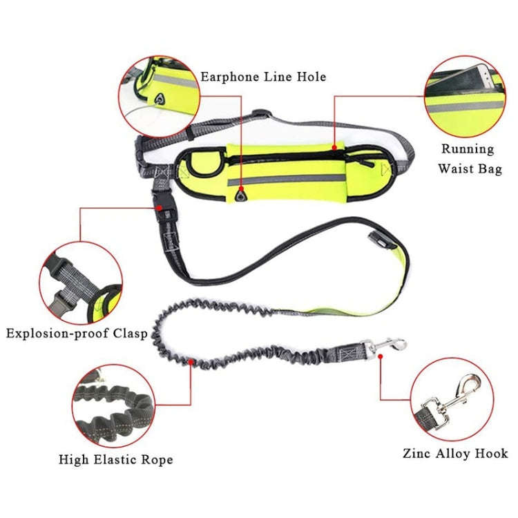 Pet Run Traction Rope Portable Waist Bag(Orange)