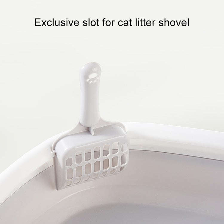 Semi-enclosed Cat Litter Box Cat Toilet With Cat Litter Shovel, Specification: S(Blue)
