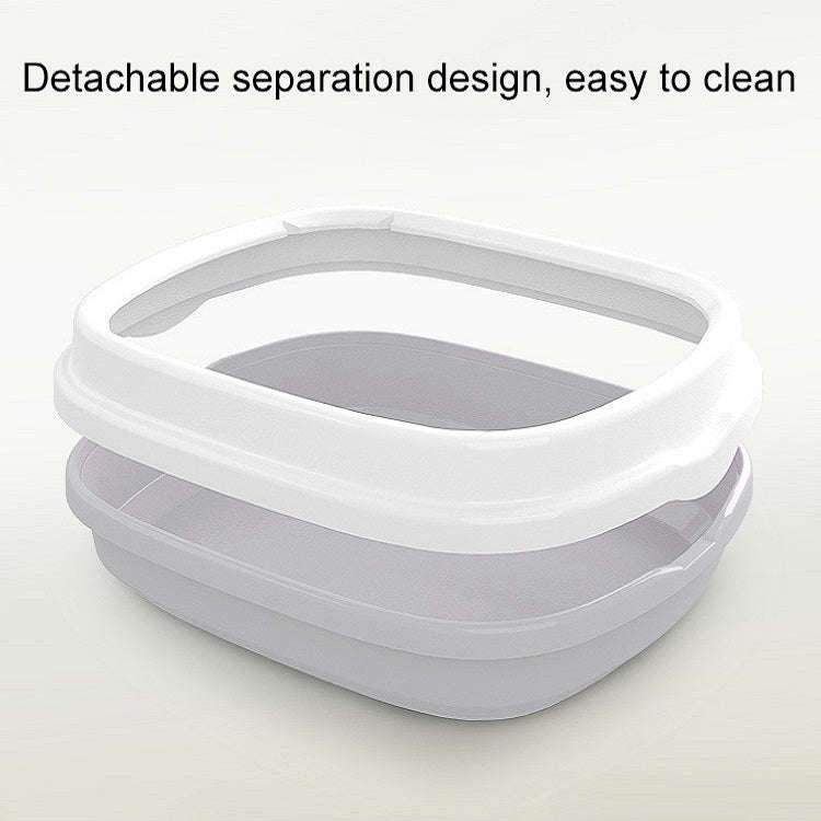 Semi-enclosed Cat Litter Box Cat Toilet With Cat Litter Shovel, Specification: S(Green)