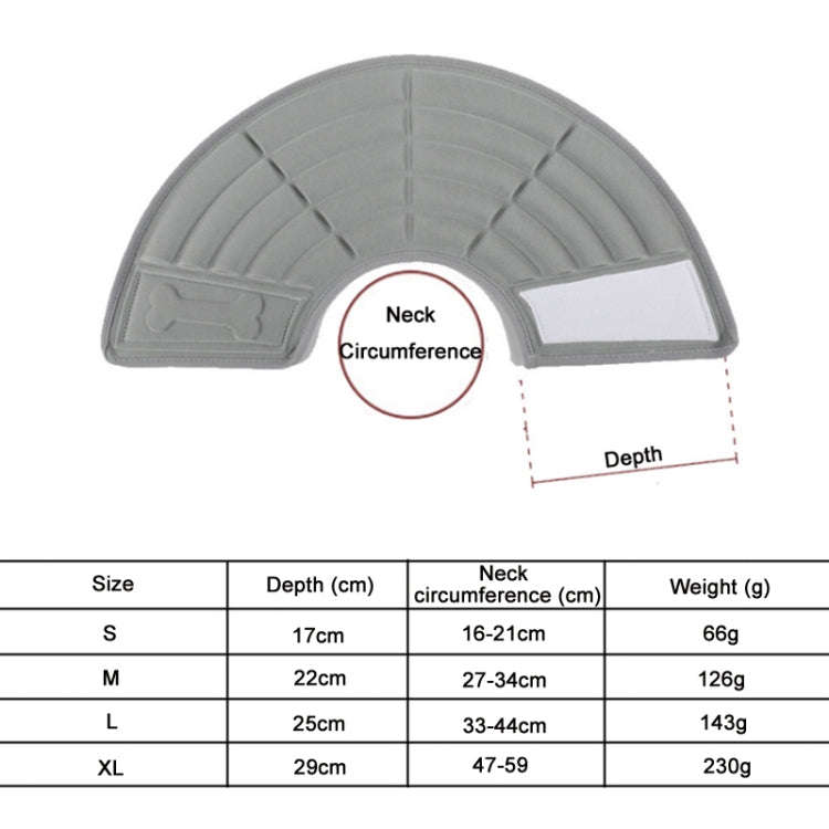 Pet Grooming Anti-Bite Neck Ring, Specification: XL(Grey)