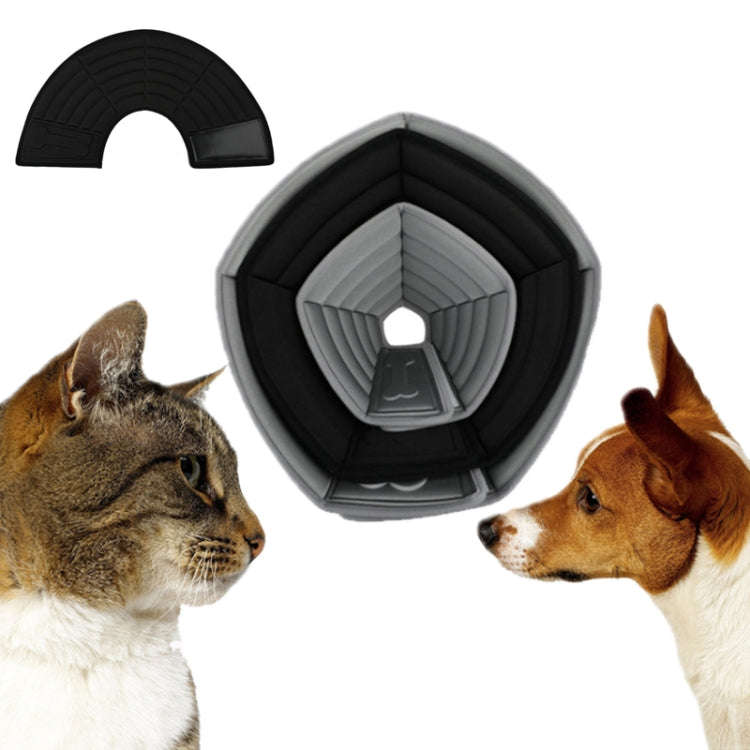 Pet Grooming Anti-Bite Neck Ring, Specification: XL(Grey)