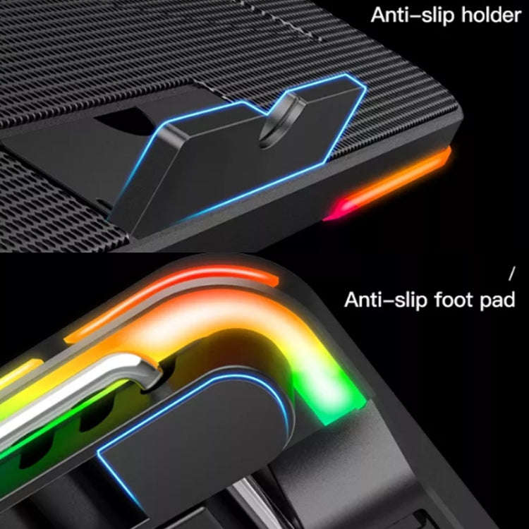 CoolCold F5  Laptop Radiator Bracket Office Desk Adjustable Laptop Cooler,Style: Fantasy Edition