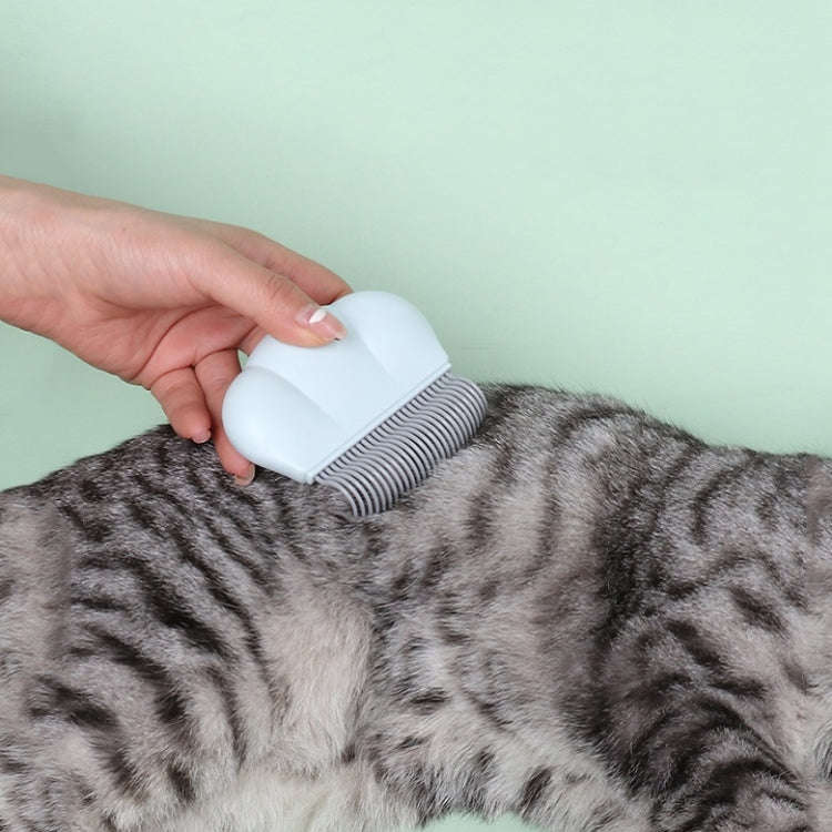Pet Hair Removal Shell Comb Cat Tickling Massage Comb(Pink)