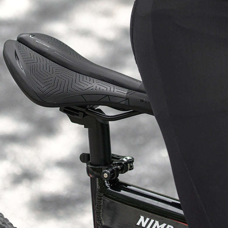 WEST BIKING Hollow Breathable Comfort Bicycle Saddle(Black Purple)