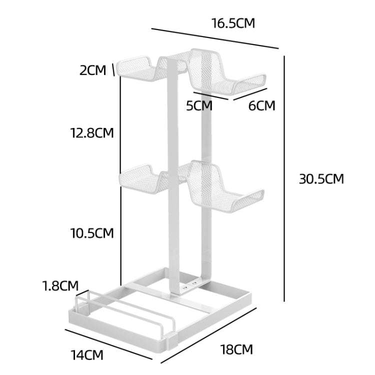 Desktop Headset Gamepad Game Console Storage Bracket(White)