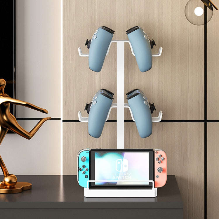 Desktop Headset Gamepad Game Console Storage Bracket(White)