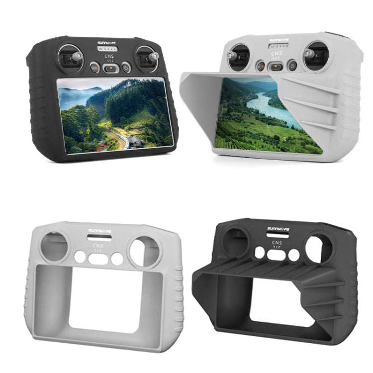 Sunnylife For DJI RC Remote Control Silicone Protective Case, Style: Without Hood (Black)