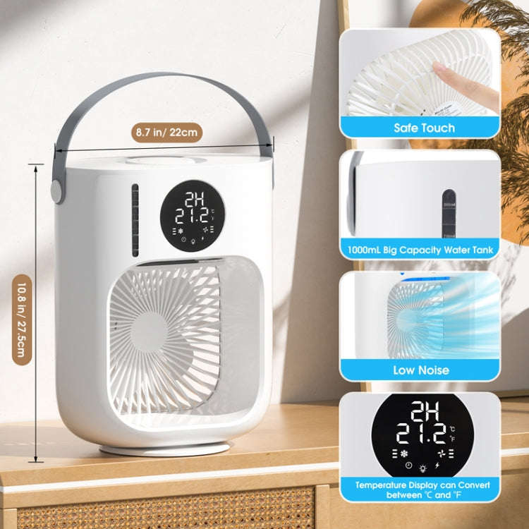 Desktop Spray Humidification Cooler Portable Water Fan(White)