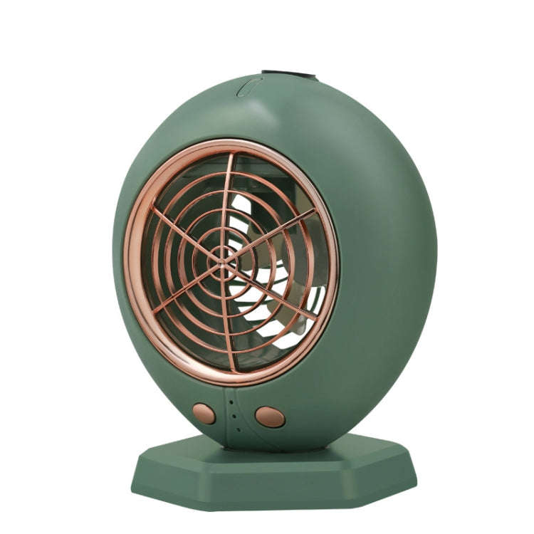 Home Office Portable Desktop Spray Fan Air Cooler, Spec: Plug-in Model(Green)