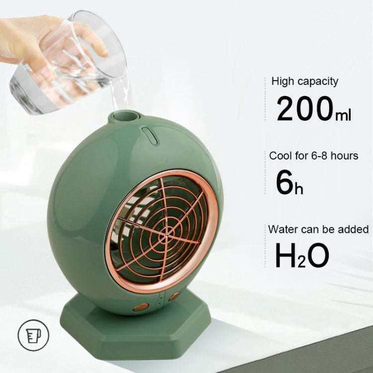 Home Office Portable Desktop Spray Fan Air Cooler, Spec: Plug-in Model(White)