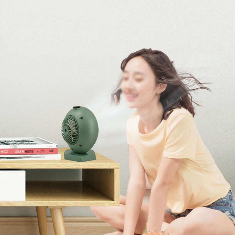 Home Office Portable Desktop Spray Fan Air Cooler, Spec: Battery Model(White)