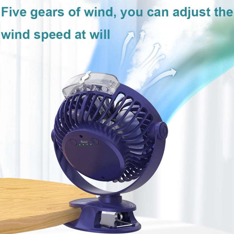 USB Charging Desktop Clip Style Cooling Fan, Spec: Spray (Pink)